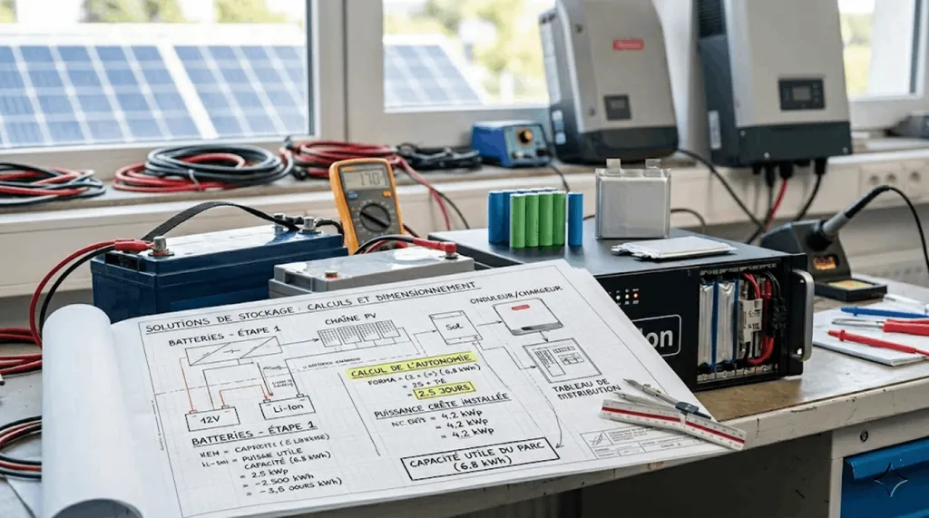 Dimensionnement des systèmes de stockage (autonomie, puissance, capacité utile)